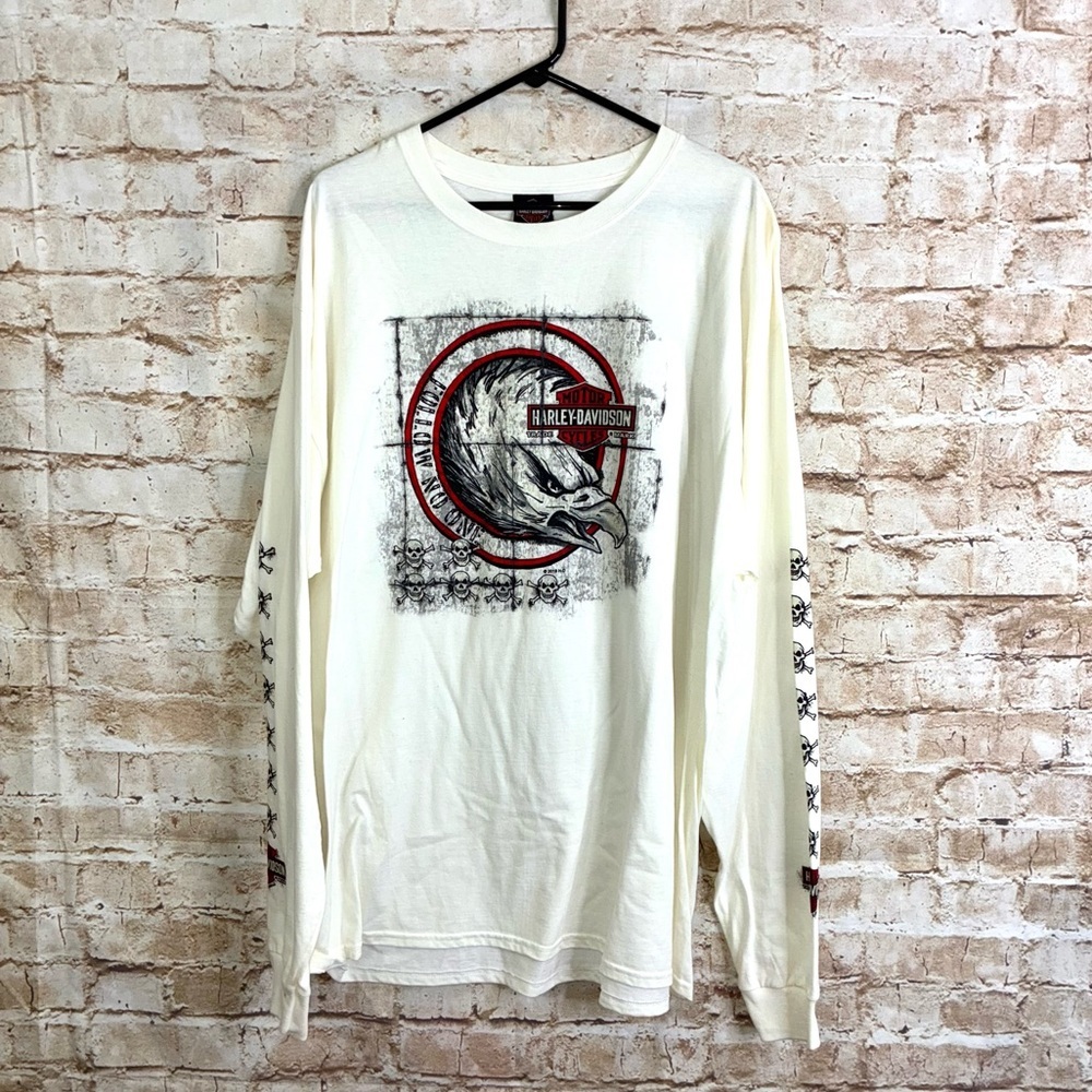 Harley Davidson of Atlantic City NJ Bomber Eagle Long Sleeve Tshirt Size 2X NEW